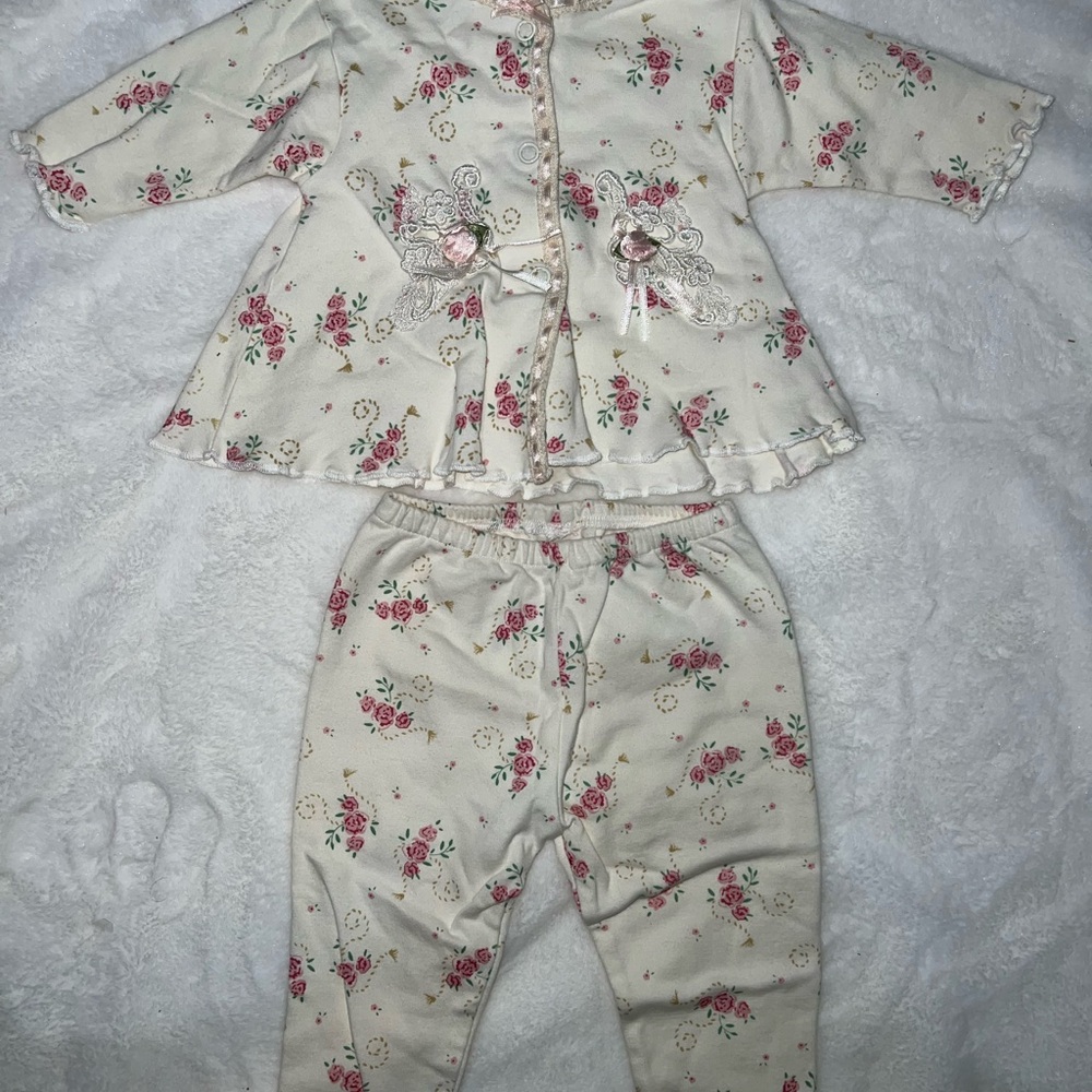 Charming Floral Kids Pajama Set